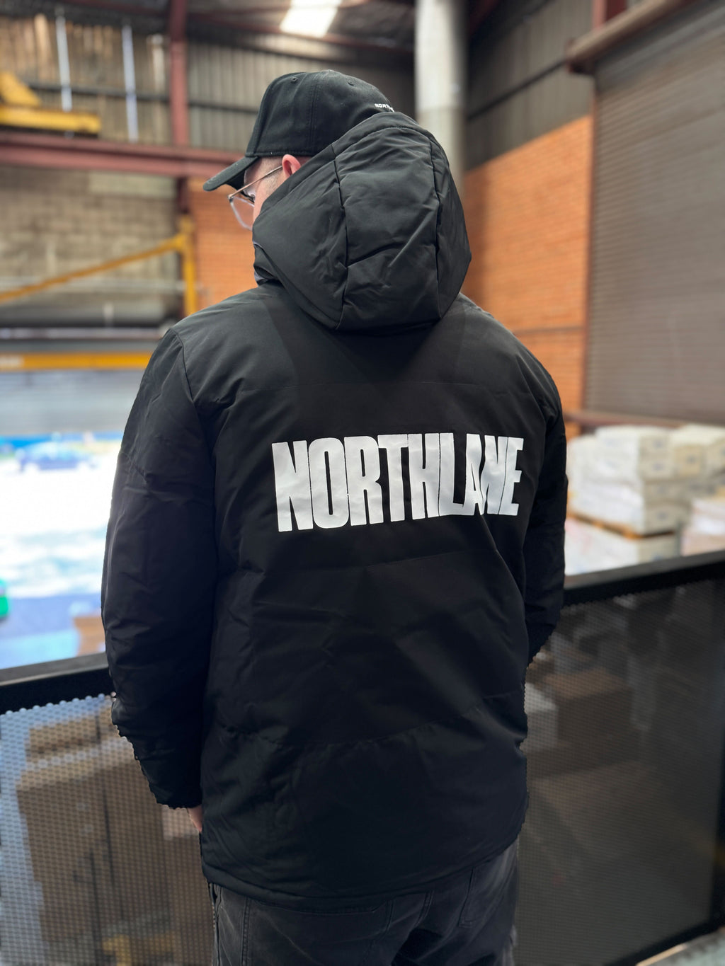 "Logo" Hooded Puffer Jacket