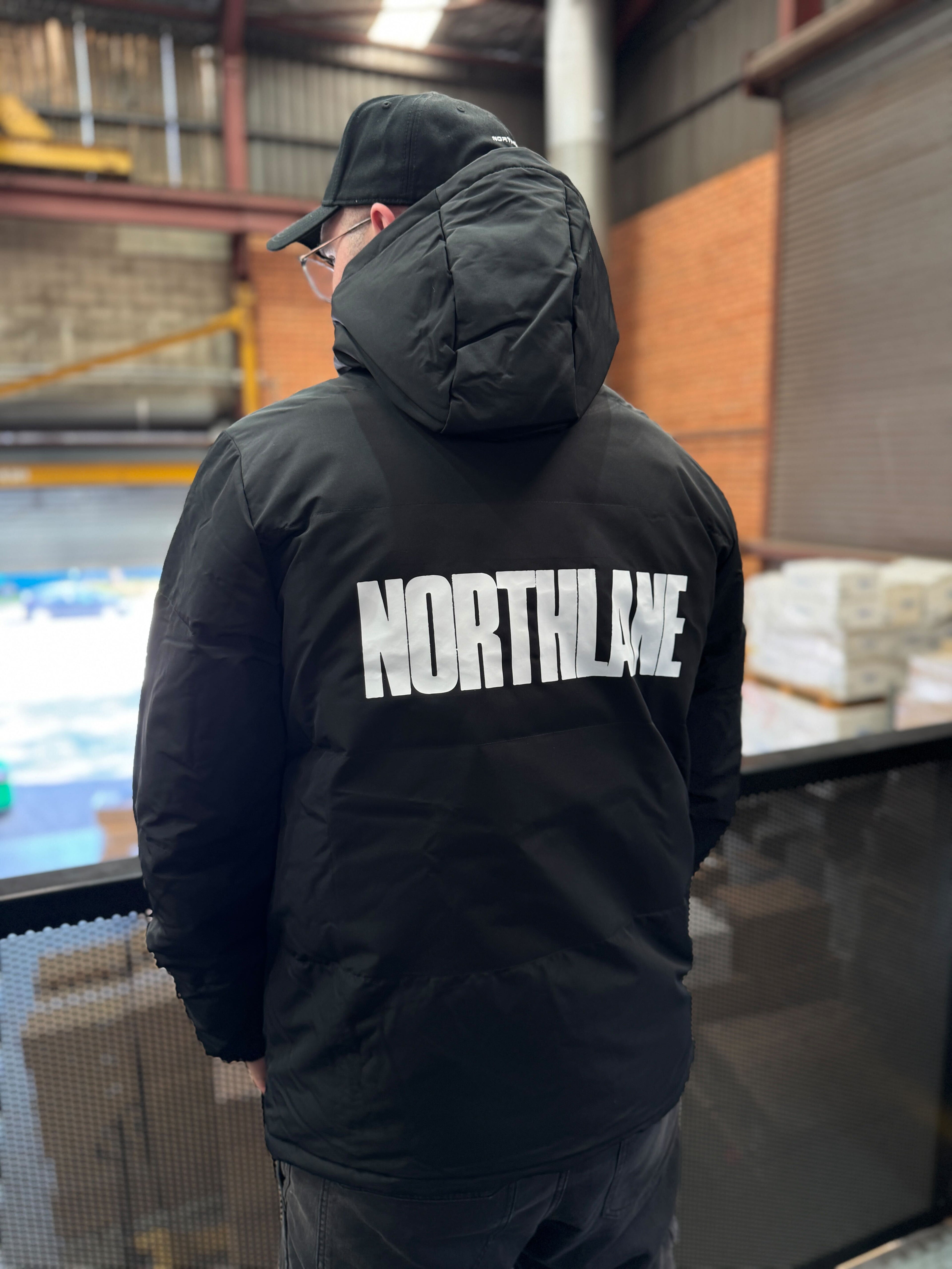 "Logo" Hooded Puffer Jacket