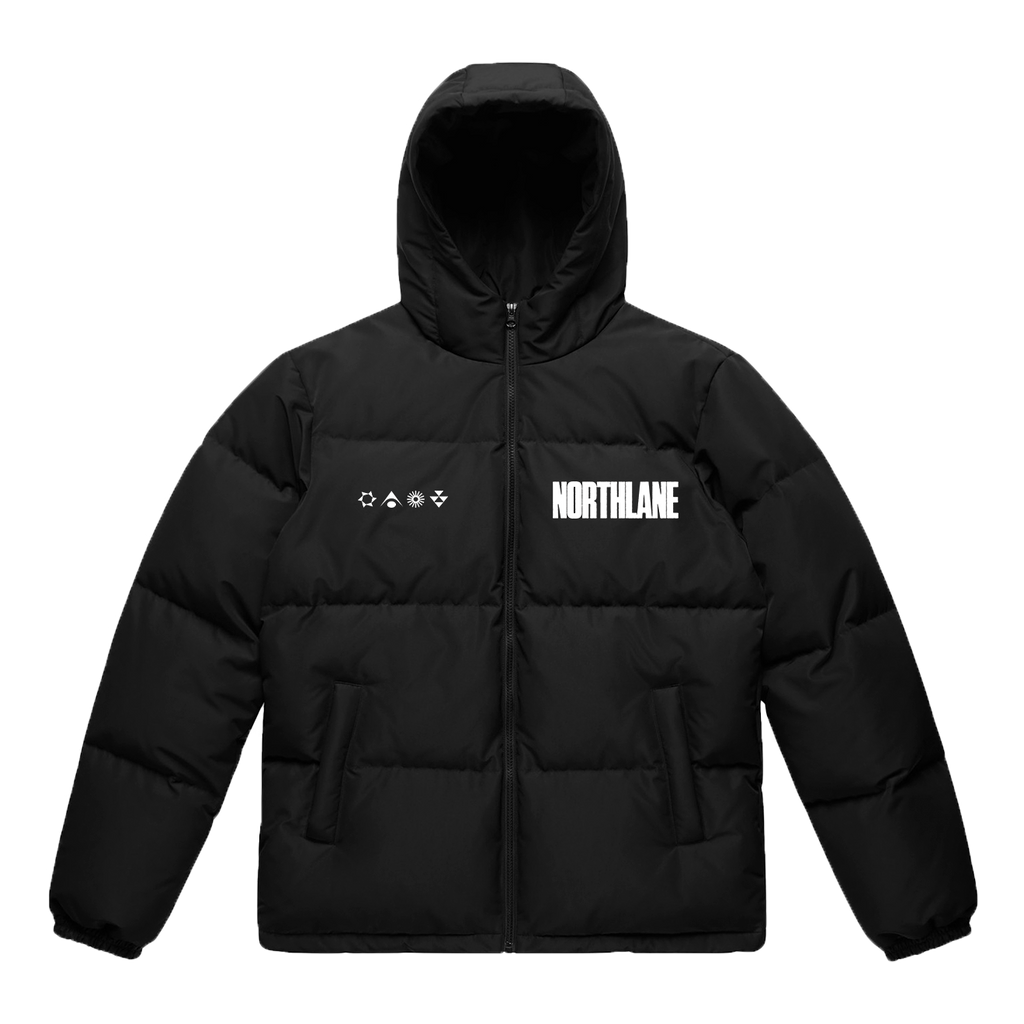 "Logo" Hooded Puffer Jacket