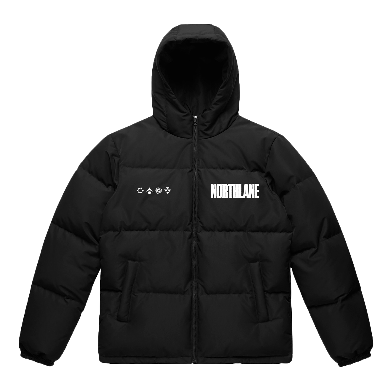 "Logo" Hooded Puffer Jacket